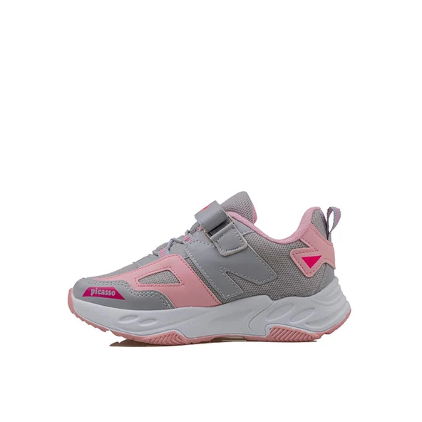 Trend Adımlar Pembe Renkli Dokulu Unisex Çocuk New Force Spor Ayakkabı - 3