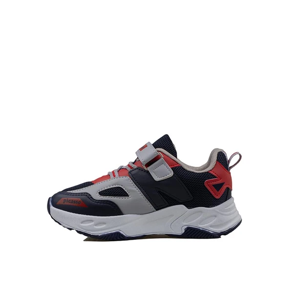 Trend Adımlar Lacivert Renkli Dokulu Unisex Çocuk New Force Spor Ayakkabı - 3