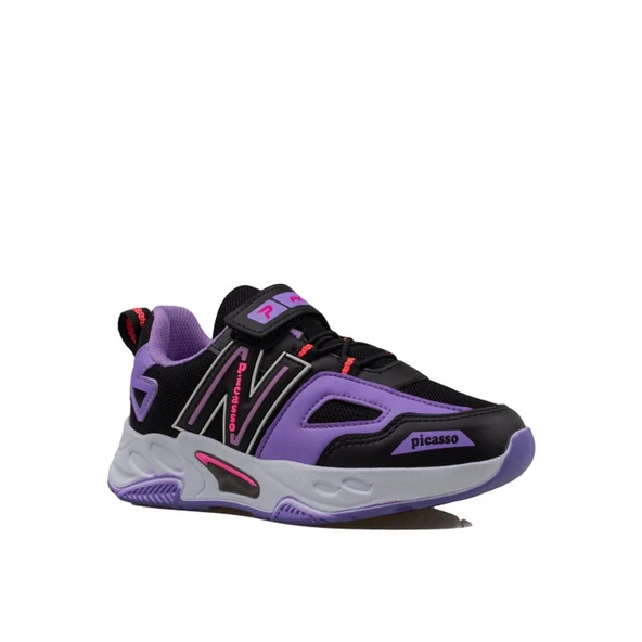 Trend Adımlar Lila Renkli Dokulu Unisex Çocuk New Force Spor Ayakkabı - 2