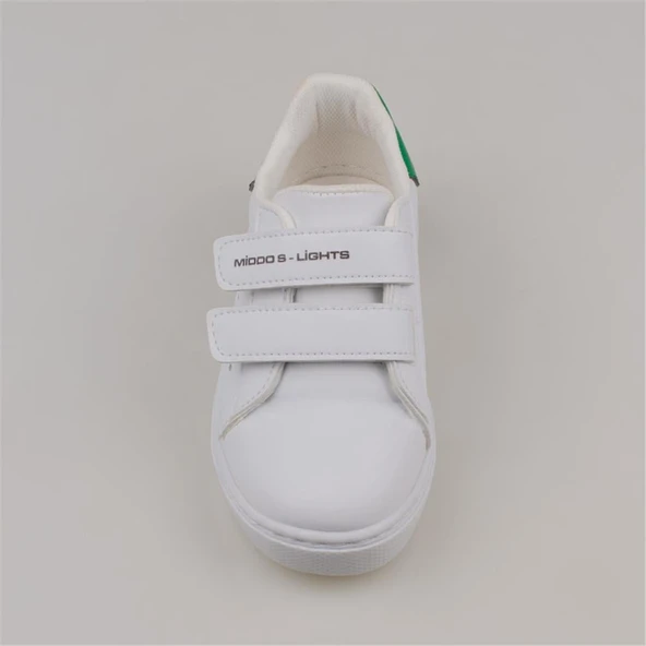 Trend Adımlar Yeşil Erkek Çocuk Mevsimlik Cırtlı Sneaker - 4