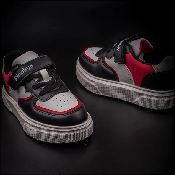 Pinokyo Kırmızı Natural Memory Foam Hafif Çocuk Mevsimlik Sneaker - Resim 5