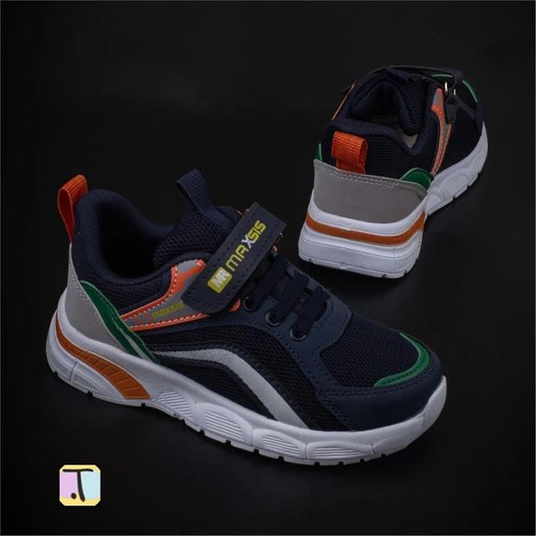 Trend Adımlar Yeşil Cırt Cırtlı Unisex Çocuk Spor Ayakkabı - Resim 4