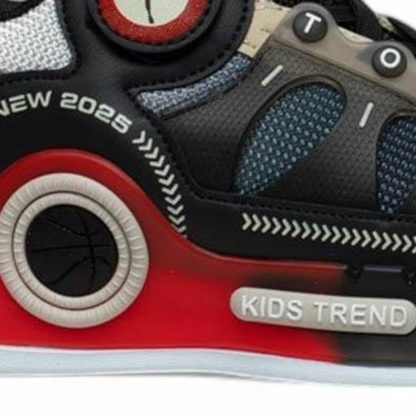 Trend Adımlar Siyah Erkek Çocuk Ultra Hafif Yarım Boğaz Sneaker - Resim 4