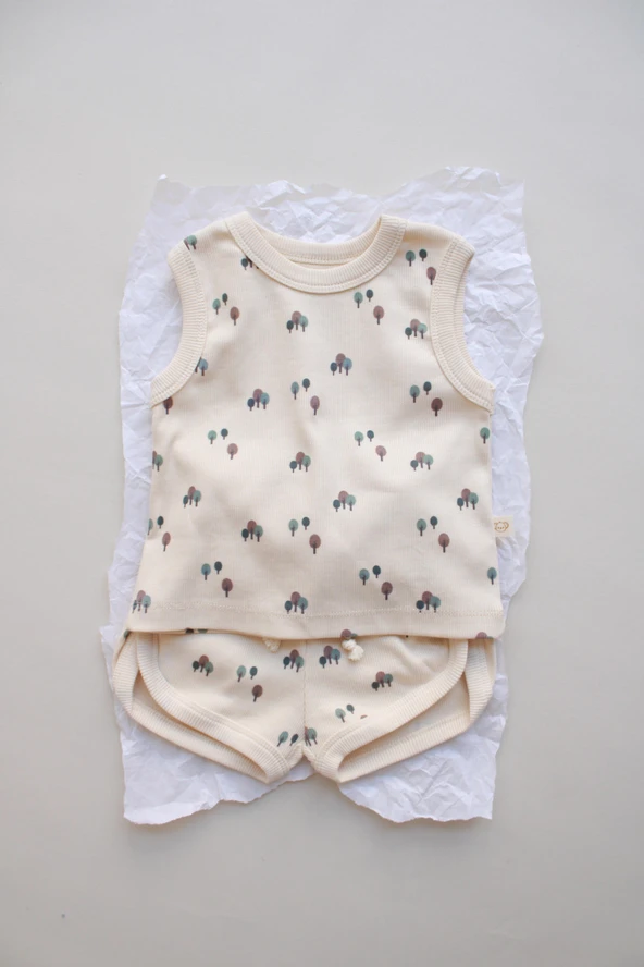 Ağaç Baskı Kaşkorse Atlet Şort Takım - Resim 10