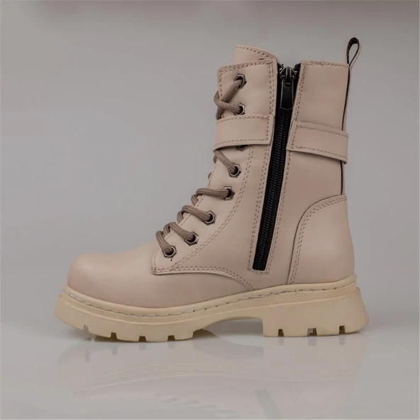 Trend Adımlar Krem Cüzdan Detaylı Kız Çocuk Bot - Resim 2