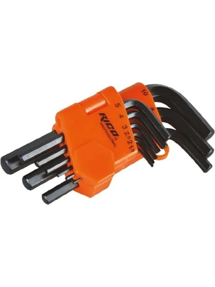 Rİco 9 lu Allen Anahtar Takımı Düz Kısa Alyan Seti 013-RC2899 ürün görseli