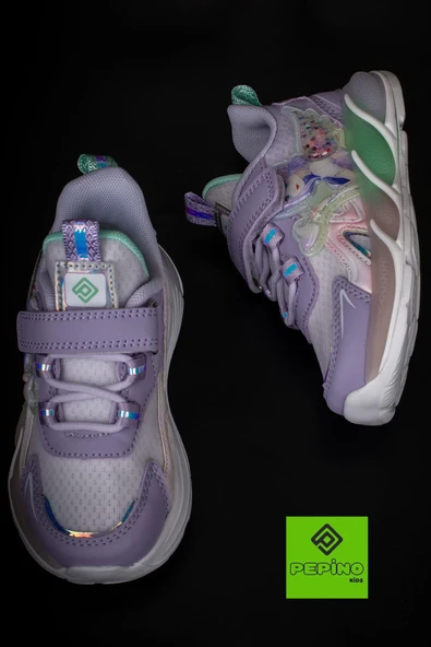 Pepino Lila Kız Çocuk Işıklı Patik Sneaker - 5