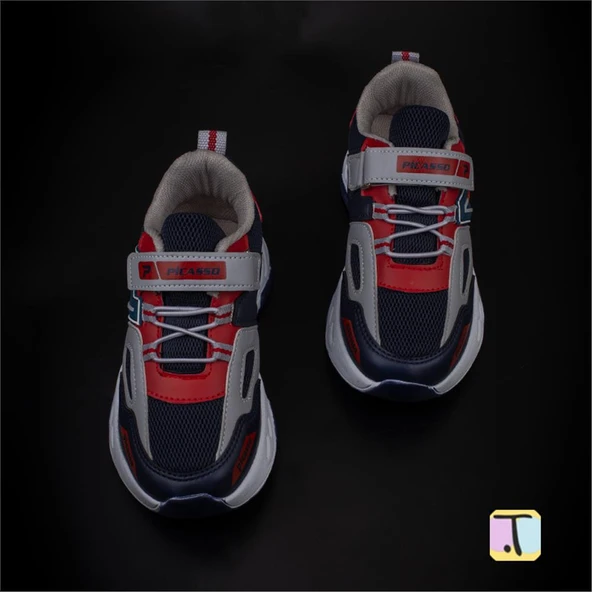 Trend Adımlar Lacivert Renkli Dokulu Unisex Çocuk New Force Spor Ayakkabı - 4