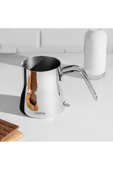 Nehir everest maxi paslanmaz çelik sütlük cezve 1200 ml. ürün görseli