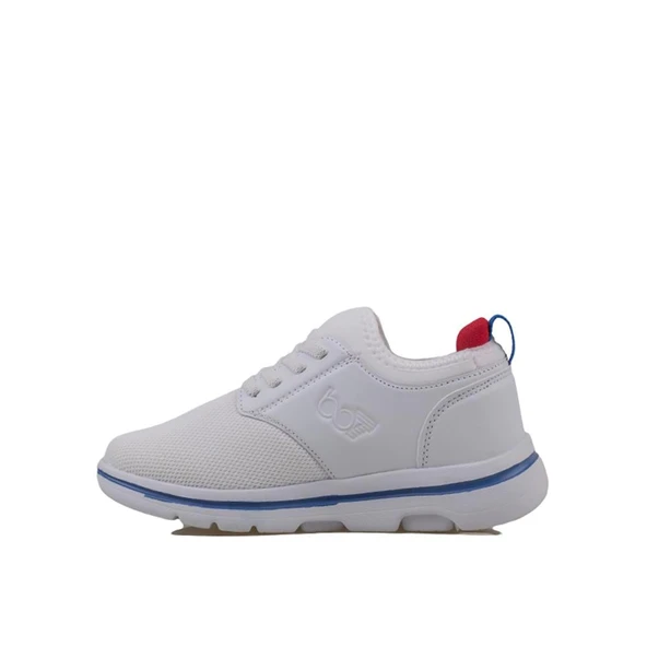 Trend Adımlar Beyaz Hafif Faylon Memory Foam Lastikli Çocuk Sneaker - 3