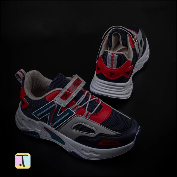 Trend Adımlar Lacivert Renkli Dokulu Unisex Çocuk New Force Spor Ayakkabı - 5