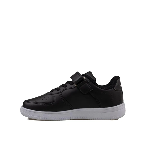 Trend Adımlar Siyah Suni Deri Mevsimlik Filet Unisex Çocuk Sneaker - 3