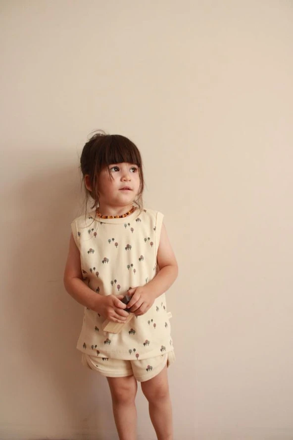 Ağaç Baskı Kaşkorse Atlet Şort Takım - Resim 5