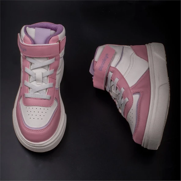 Pinokyo Pembe Memory Foam Hafif Çocuk Boğazlı Sneaker - Resim 4