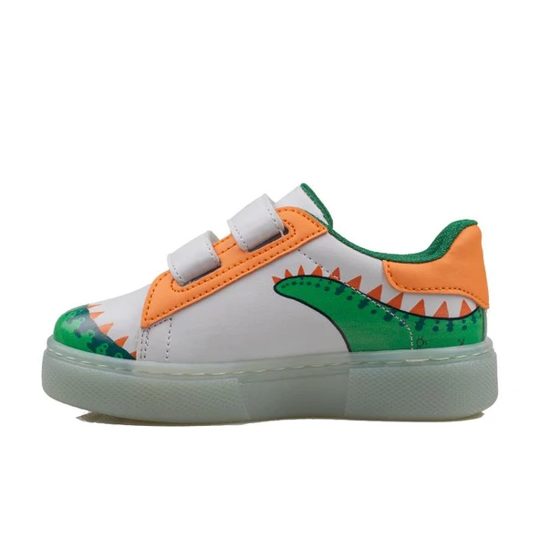 Trend Adımlar Yeşil Cute Monster Işıklı Çocuk Sneaker - 4