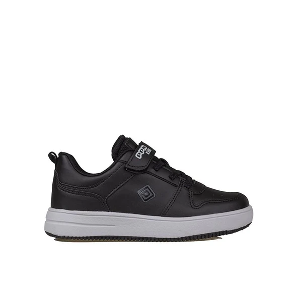 Pepino Siyah-Beyaz Ultra Hafif Düz Unisex Çocuk Sneaker - 1