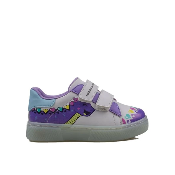 Trend Adımlar Lila Cute Monster Işıklı Çocuk Sneaker - 1