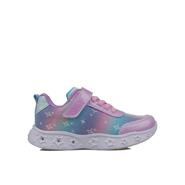 Trend Adımlar Pembe Simli Saten Kız Çocuk Sneaker ürün görseli