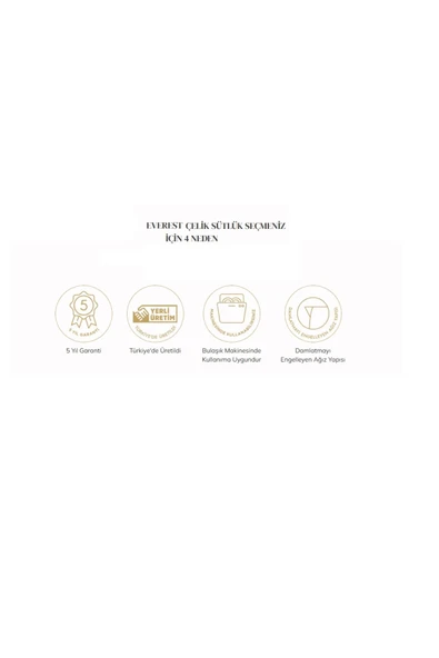 Nehir everest mini paslanmaz çelik sütlük cezve 500 ml. - Resim 5