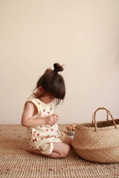 Çilek Baskı Kaşkorse Atlet Şort Takım - Resim 10