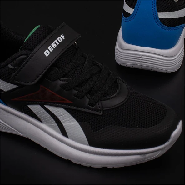 Trend Adımlar Siyah-Beyaz Comfortable İç Destekli Erkek Çocuk Sneaker - Resim 5