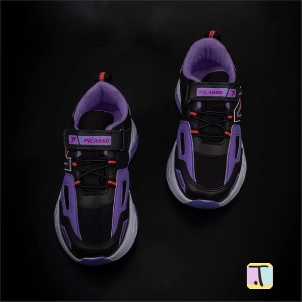 Trend Adımlar Lila Renkli Dokulu Unisex Çocuk New Force Spor Ayakkabı - 4