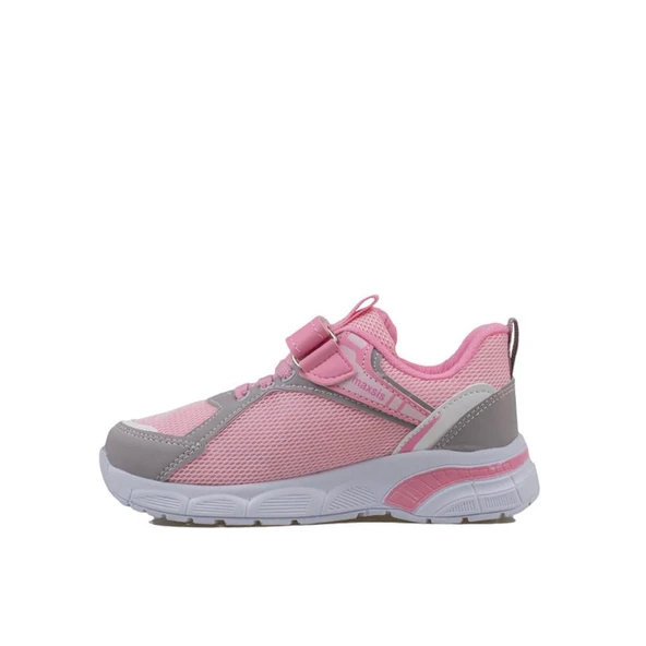 Trend Adımlar Pembe Cırt Cırtlı Unisex Çocuk Spor Ayakkabı - Resim 2