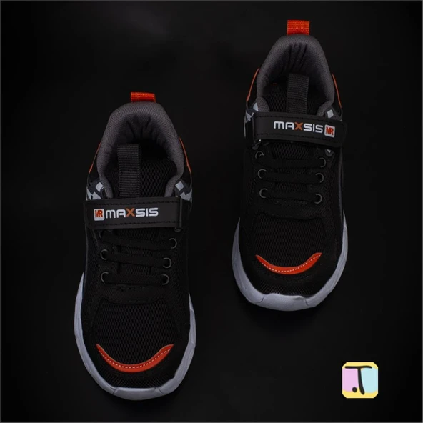 Trend Adımlar Turuncu Cırt Cırtlı Unisex Çocuk Spor Ayakkabı - Resim 3