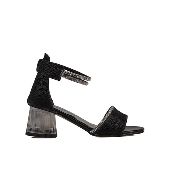 Trend Adımlar Siyah Taş İşleme Saten Cırtlı Kız Çocuk Klasik Ayakkabı - Resim 2