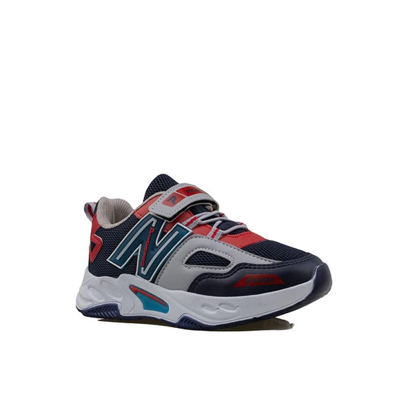 Trend Adımlar Lacivert Renkli Dokulu Unisex Çocuk New Force Spor Ayakkabı - 2