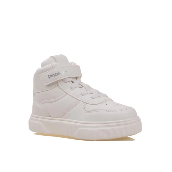 Pinokyo Beyaz Memory Foam Hafif Çocuk Boğazlı Sneaker - Resim 2