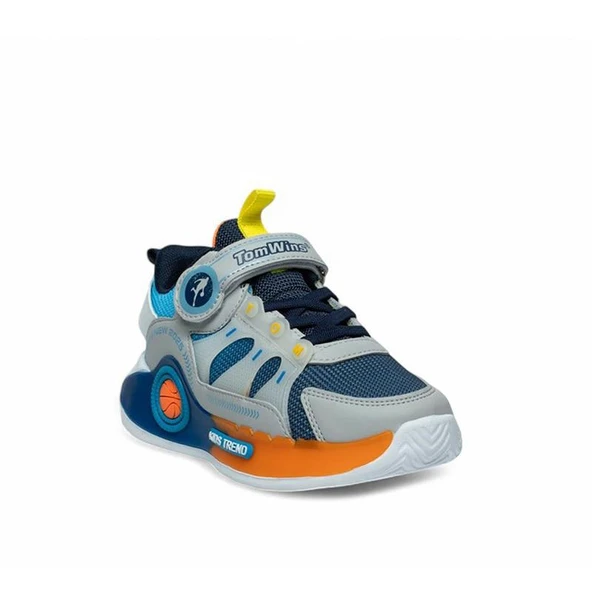 Trend Adımlar Gri Erkek Çocuk Ultra Hafif Yarım Boğaz Sneaker - Resim 2