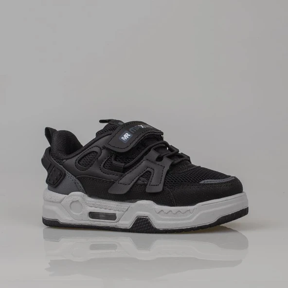 Trend Adımlar Siyah Kaymaz Taban Çocuk Spor Ayakkabı - Resim 2