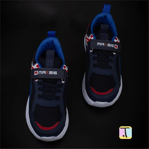 Trend Adımlar Saks Mavi Cırt Cırtlı Unisex Çocuk Spor Ayakkabı - 3
