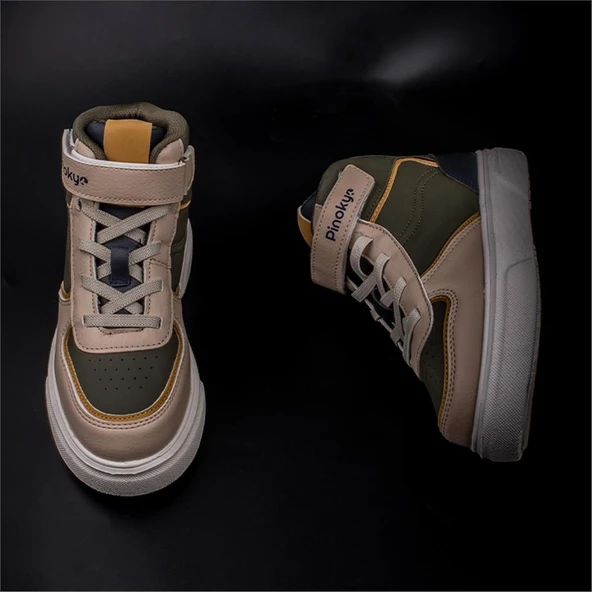 Pinokyo Haki Memory Foam Hafif Çocuk Boğazlı Sneaker - 5