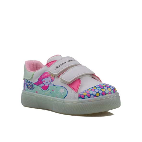 Trend Adımlar Pembe Cute Monster Işıklı Çocuk Sneaker - Resim 4