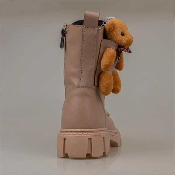 Trend Adımlar Krem Cute Bear Kız Çocuk Postal Bot - Resim 4