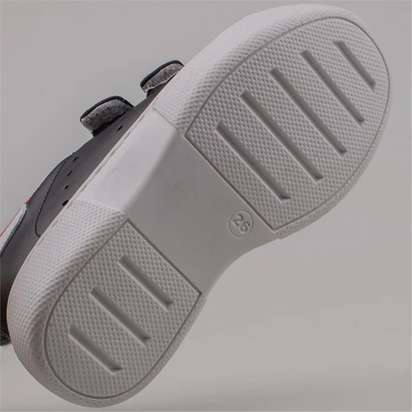 Trend Adımlar Siyah Erkek Çocuk Mevsimlik Cırtlı Sneaker - Resim 5