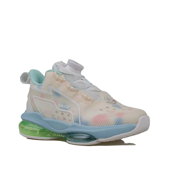 Vicco Beyaz Unique Akıllı Bağcık Çocuk Basketbol Ayakkabısı - Resim 2