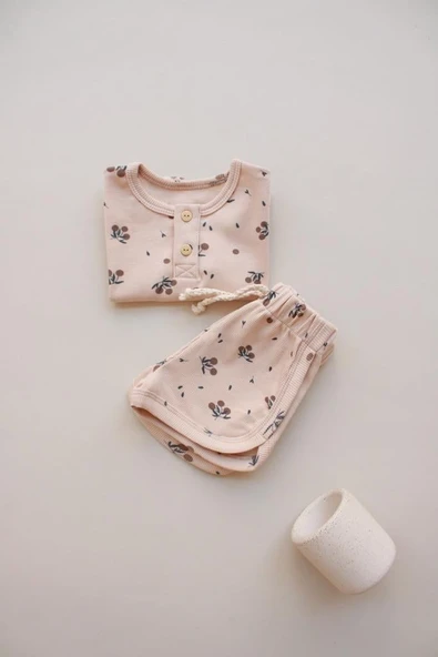 Zeytin Baskı Kaşkorse Alt Üst Takım - Resim 5