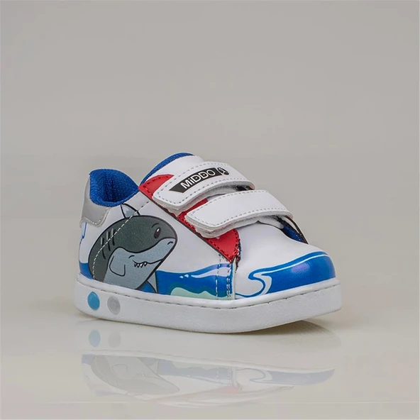 Trend Adımlar Mavi Cute Monster Işıklı İlk Adım Bebe Sneaker - 2