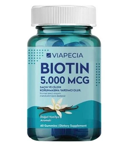 Viapecia Biotin 5000mcg 60 Gummies ürün görseli