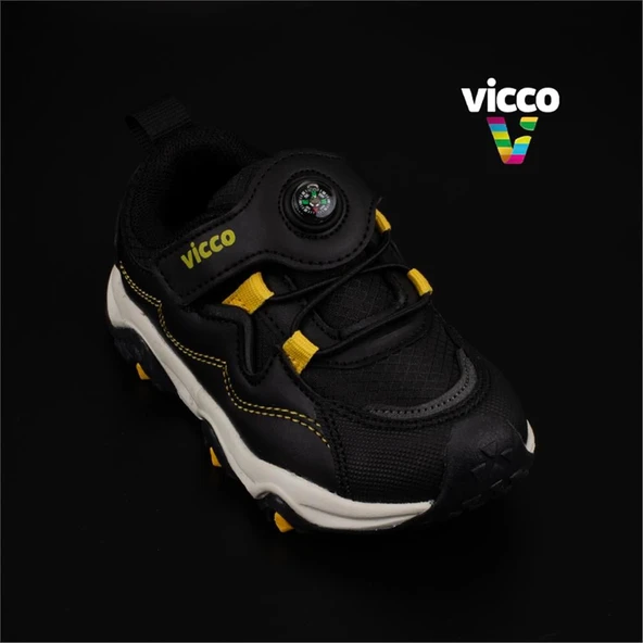 Vicco Siyah Shiro Bebe Kaymaz Taban Sneaker - Resim 5