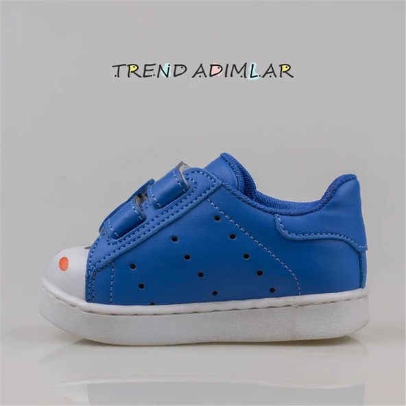 Trend Adımlar Saks Mavi Işıklı İlk Adım Bebe Sneaker - Resim 3