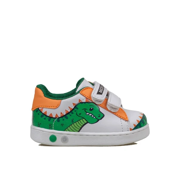 Trend Adımlar Yeşil Cute Monster Işıklı İlk Adım Bebe Sneaker - 1
