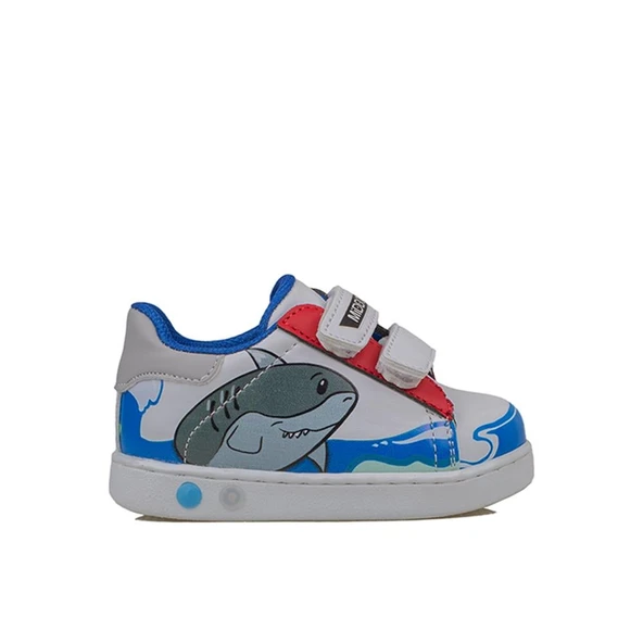 Trend Adımlar Mavi Cute Monster Işıklı İlk Adım Bebe Sneaker - 1