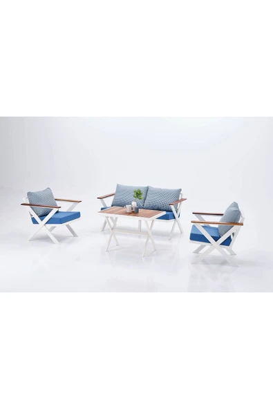 MİLLE GARDEN BAHÇE MOBİLYALARI AZUR 2+1+1 Bahçe Takımı - 1