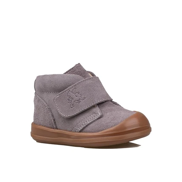 M2S Gri Cace Hakiki Deri Bebe Ortopedik Bot ürün görseli