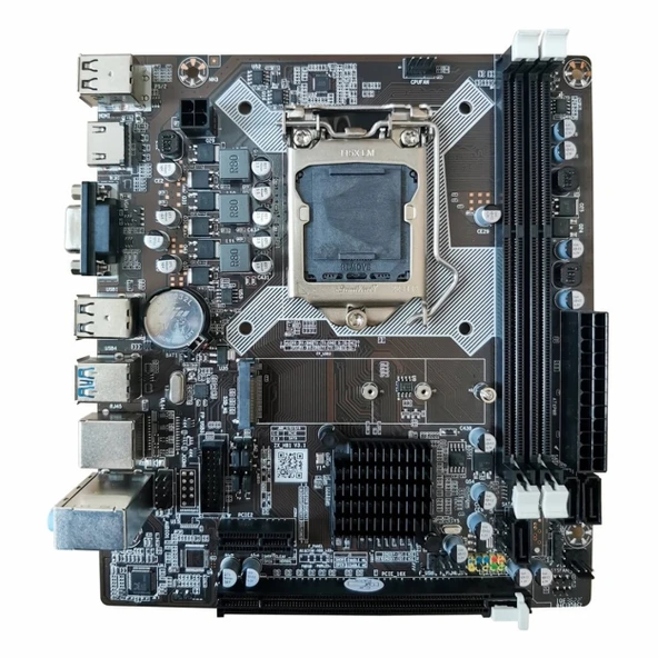 Arktek Alpha Force AK-H81M EL DDR3 (1600MHz)OC VGA/HDMI PCIe 2.0 1150P mATX Anakart - Resim 2