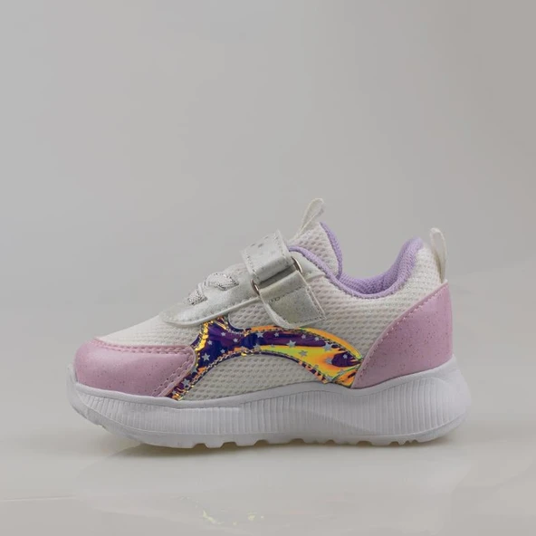 Trend Adımlar Beyaz Kız Çocuk Işıklı Bebe Sneaker - 3